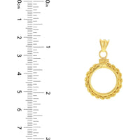 Olas d'Oro - 14K Yellow Gold Australian Kangaroo Coin Bezel Pendant - 2.38 Grams