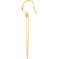 Olas d'Oro - 14K Yellow Gold Bar Dangle Earrings with Fish Hook Closure - 2.75 Grams Total Weight