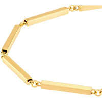 Olas d'Oro - 14K Yellow Gold Bar Station Adjustable Bracelet - 3.36 Grams