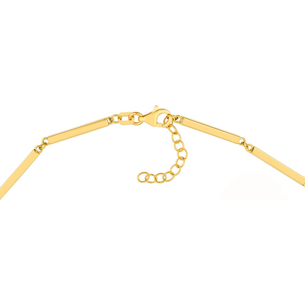 Olas d'Oro - 14K Yellow Gold Bar Station Adjustable Bracelet - 3.36 Grams