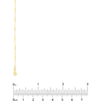Olas d'Oro - 14K Yellow Gold Bar Station Cable Chain Necklace - 20" Length