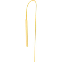 Olas d'Oro - 14K Yellow Gold Bar Wire Threader Earrings - 1.25 Grams Total Weight