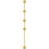 Olas d'Oro - 14K Yellow Gold Bead Accent Threader Earrings 1.12 Grams Total Weight