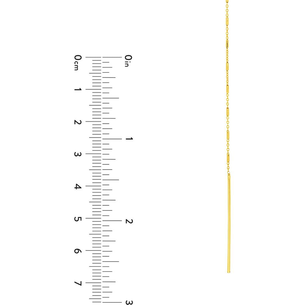 Olas d'Oro - 14K Yellow Gold Bead and Bar Adjustable Lariat Necklace - 3.04 Grams Weight