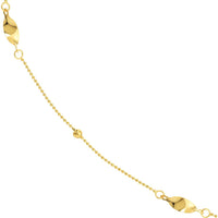 Olas d'Oro - 14K Yellow Gold Bead and Marquise Stations Necklace - Elegant Fine Jewelry