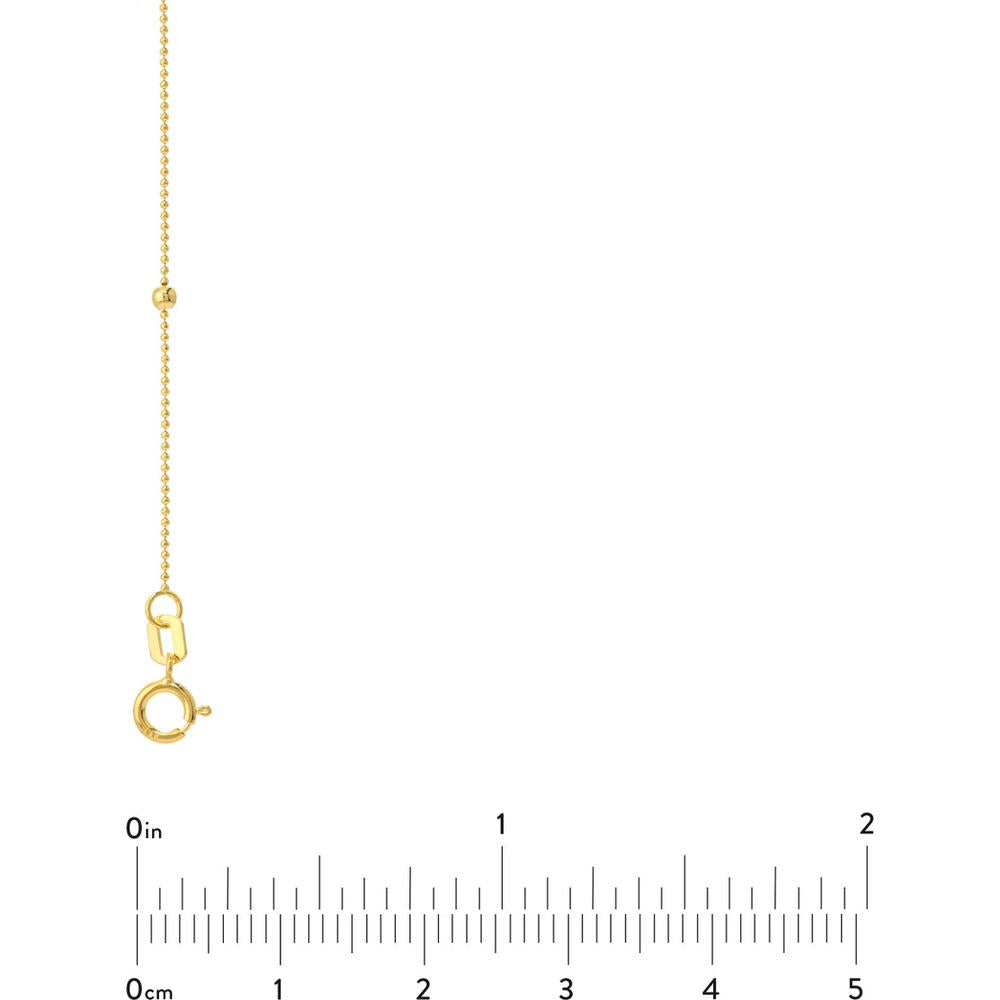 Olas d'Oro - 14K Yellow Gold Bead and Marquise Stations Necklace - Elegant Fine Jewelry
