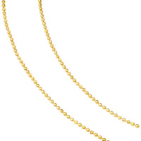 Olas d'Oro - 14K Yellow Gold Bead Chain Build Your Own Duet Necklace - 2.72 Grams