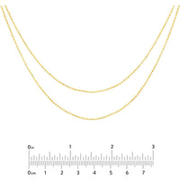 Olas d'Oro - 14K Yellow Gold Bead Chain Build Your Own Duet Necklace - 2.72 Grams