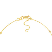Olas d'Oro - 14K Yellow Gold Bead Station Diamond-Cut Cable Chain Bracelet