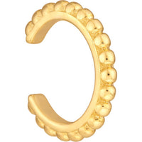 Olas d'Oro - 14K Yellow Gold Beaded Earring Cuffs - Elegant Versatile Jewelry