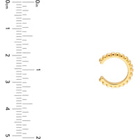 Olas d'Oro - 14K Yellow Gold Beaded Earring Cuffs - Elegant Versatile Jewelry