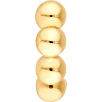 Olas d'Oro - 14K Yellow Gold Beaded Huggie Earrings - 3.87 Grams Total Weight