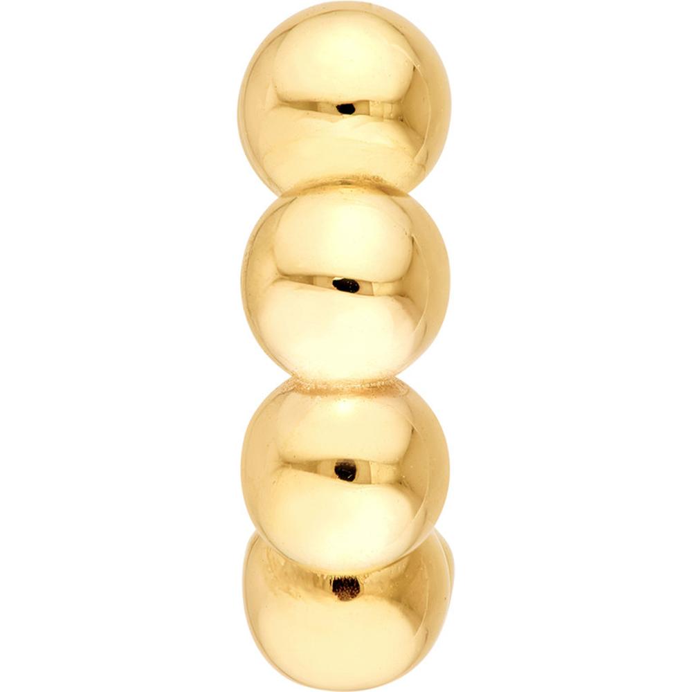 Olas d'Oro - 14K Yellow Gold Beaded Huggie Earrings - 3.87 Grams Total Weight