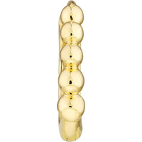 Olas d'Oro - 14K Yellow Gold Beaded Mini Huggie Earrings - 1.55 Grams