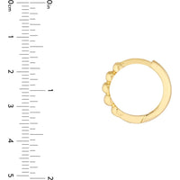 Olas d'Oro - 14K Yellow Gold Beaded Mini Huggie Earrings - 1.55 Grams