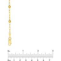 Olas d'Oro - 14K Yellow Gold Beaded Paper Clip Chain Necklace - 18" Length
