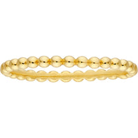Olas d'Oro - 14K Yellow Gold Beaded Stackable Ring - Size 6, 1.21 Grams