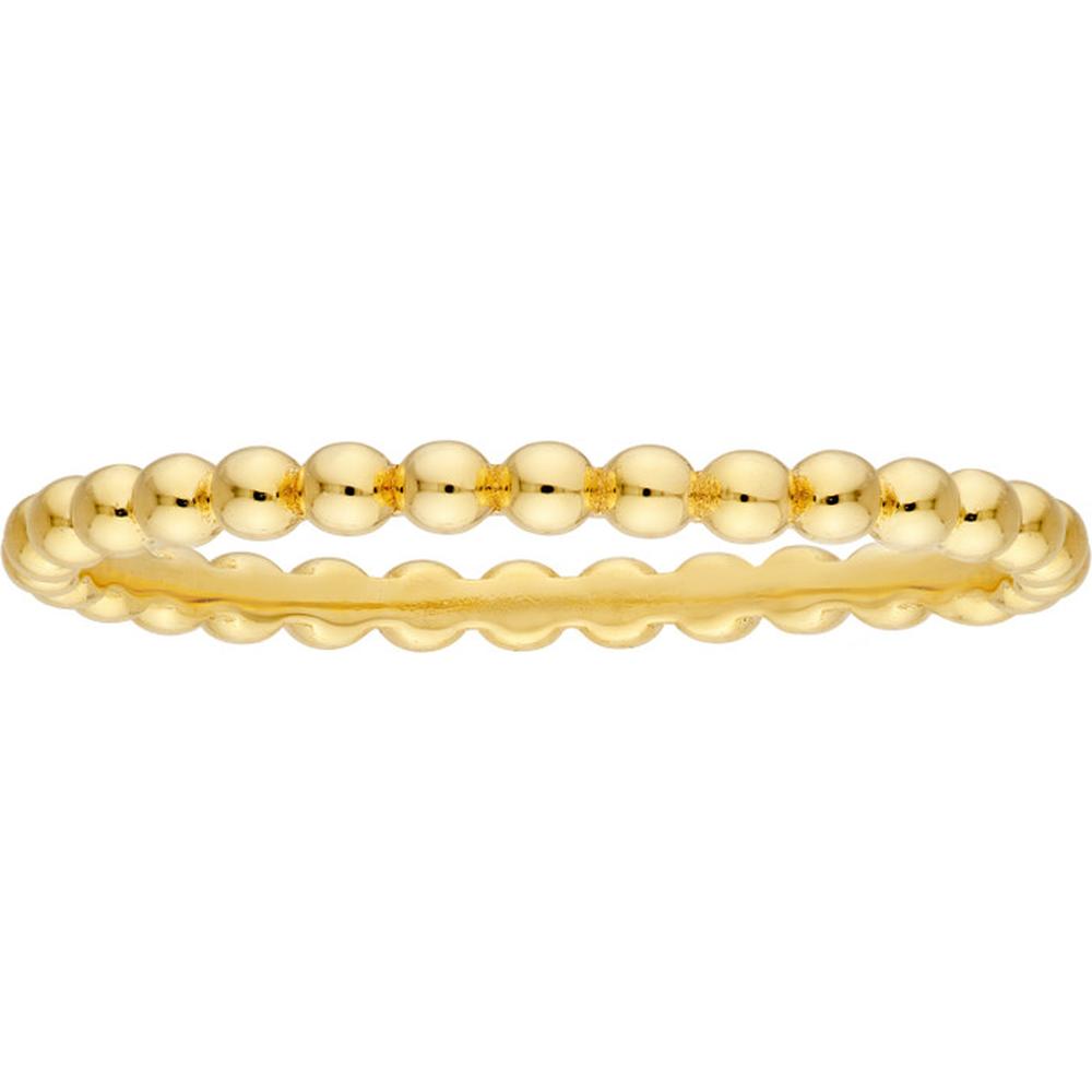 Olas d'Oro - 14K Yellow Gold Beaded Stackable Ring - Size 6, 1.21 Grams