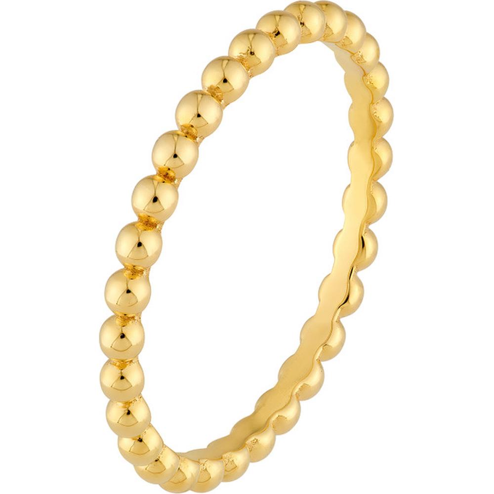 Olas d'Oro - 14K Yellow Gold Beaded Stackable Ring Size 8