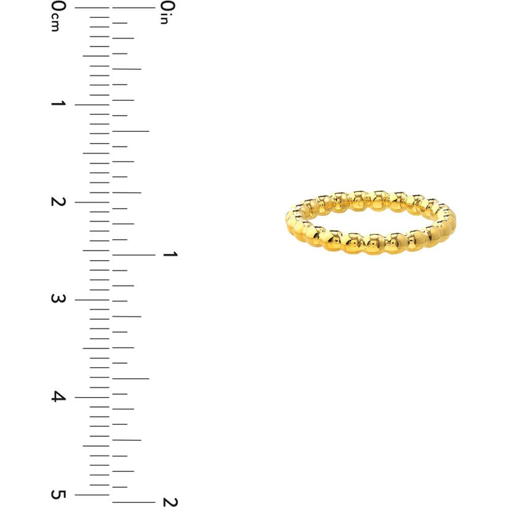 Olas d'Oro - 14K Yellow Gold Beaded Wire Ring - Size 6 - 1.60 Grams Average Weight