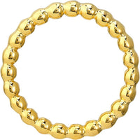 Olas d'Oro - 14K Yellow Gold Beaded Wire Ring - Size 8 - Contemporary Design