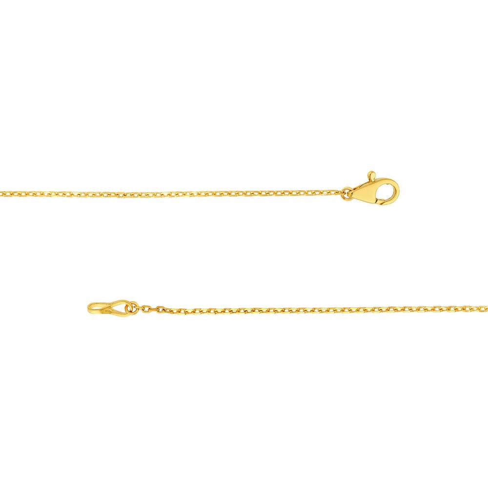 Olas d'Oro - 14K Yellow Gold Bezel Set 3 Stone Graduated Necklace with Diamonds - 0.39 Carat Total Diamond Weight