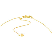 Olas d'Oro - 14K Yellow Gold Bezel Set Diamond Adjustable Choker Necklace - 0.03 Carat Diamond