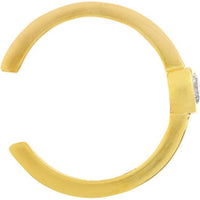 Olas d'Oro - 14K Yellow Gold Bezel Set Diamond Earring Cuff - 1/20 Total Carat Weight
