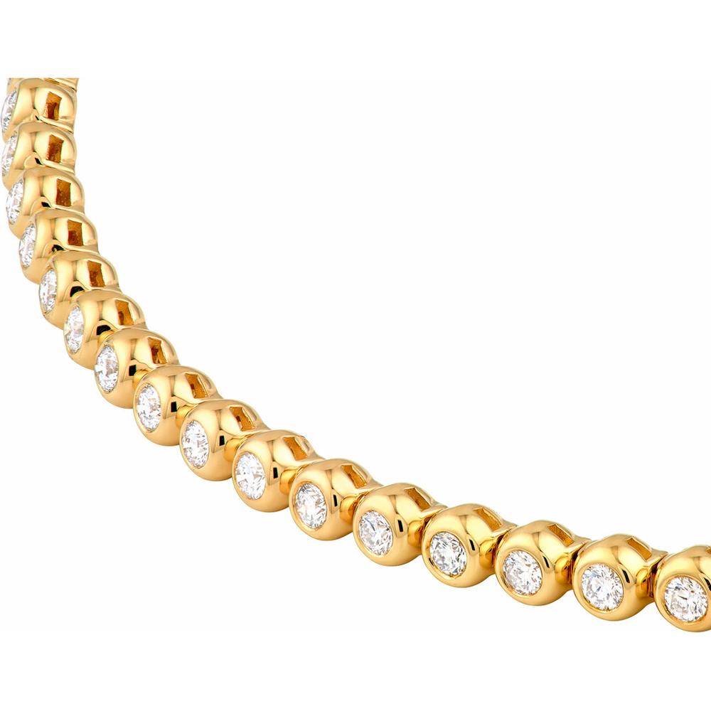Olas d'Oro - 14K Yellow Gold Bezel Set Diamond Tennis Bracelet - 1.12 Carat Total Diamond Weight