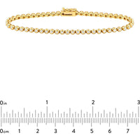 Olas d'Oro - 14K Yellow Gold Bezel Set Diamond Tennis Bracelet - 1.12 Carat Total Diamond Weight