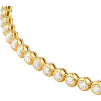 Olas d'Oro - 14K Yellow Gold Bezel Set Diamond Tennis Bracelet - 2.26 Carat Total Diamond Weight