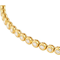 Olas d'Oro - 14K Yellow Gold Bezel Set Diamond Tennis Bracelet - 2.66 Carat Total Diamond Weight