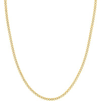 Olas d'Oro - 14K Yellow Gold Bezel Set Diamond Tennis Necklace 4.16 Carat Total Diamond Weight