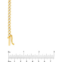 Olas d'Oro - 14K Yellow Gold Bezel Set Diamond Tennis Necklace 4.16 Carat Total Diamond Weight