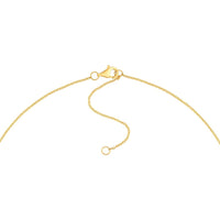 Olas d'Oro - 14K Yellow Gold Bezel Station Necklace with 3/8 Carat Diamonds & 3/4 Carat Rubies - Adjustable 2" Extender