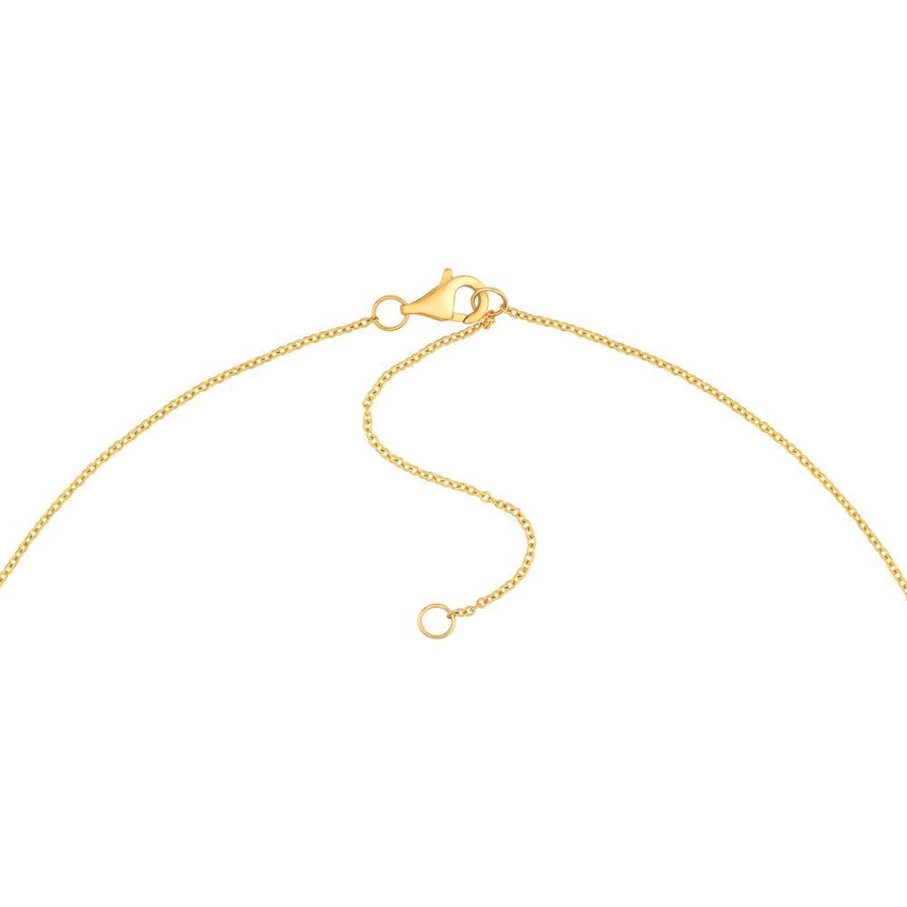 Olas d'Oro - 14K Yellow Gold Bezel Station Necklace with 3/8 Carat Diamonds & 3/4 Carat Rubies - Adjustable 2" Extender