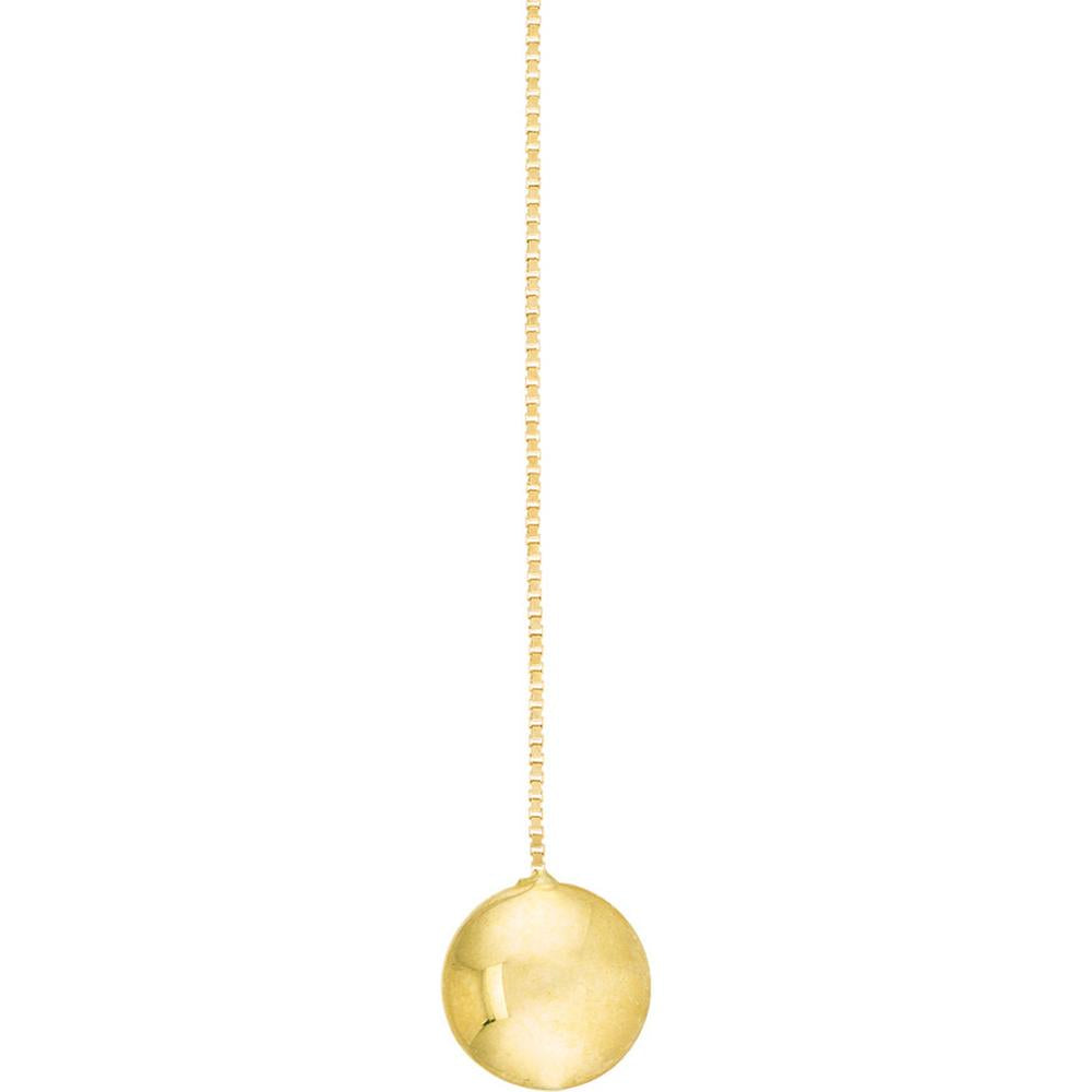 Olas d'Oro - 14K Yellow Gold Bombe Disc Threader Earrings - 1.13 Grams Total Weight