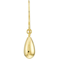 Olas d'Oro - 14K Yellow Gold Bombe Teardrop Earrings on Fish Hook - 1.20 Grams Total Weight