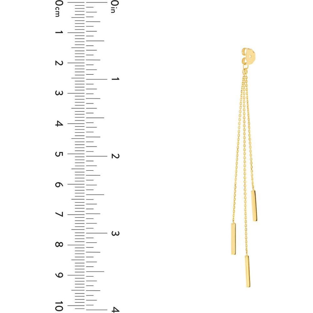 Olas d'Oro - 14K Yellow Gold Cable Chain and Bar Earring Extensions 2.18 Grams Total Weight