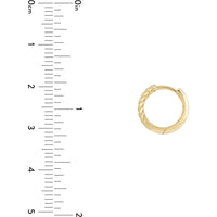 Olas d'Oro - 14K Yellow Gold Chevron Twisted Hinge Hoop Earrings - 2.37 Grams