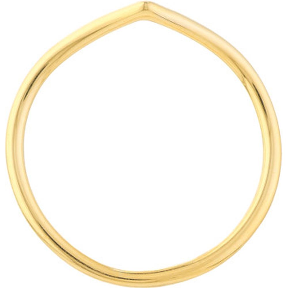 Olas d'Oro - 14K Yellow Gold Chevron Wire Ring - Size 6