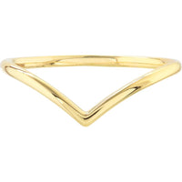 Olas d'Oro - 14K Yellow Gold Chevron Wire Ring Size 7, 1.06 Grams