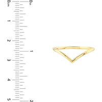 Olas d'Oro - 14K Yellow Gold Chevron Wire Ring Size 7, 1.06 Grams