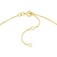 Olas d'Oro - 14K Yellow Gold Child's Puff Star Necklace with Adjustable Chain