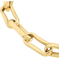 Olas d'Oro - 14K Yellow Gold Chunky Oval Pinched Link Bracelet - 13.74 Grams
