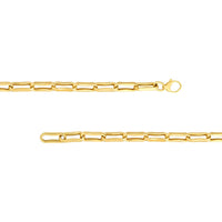 Olas d'Oro - 14K Yellow Gold Chunky Oval Pinched Link Bracelet - 13.74 Grams