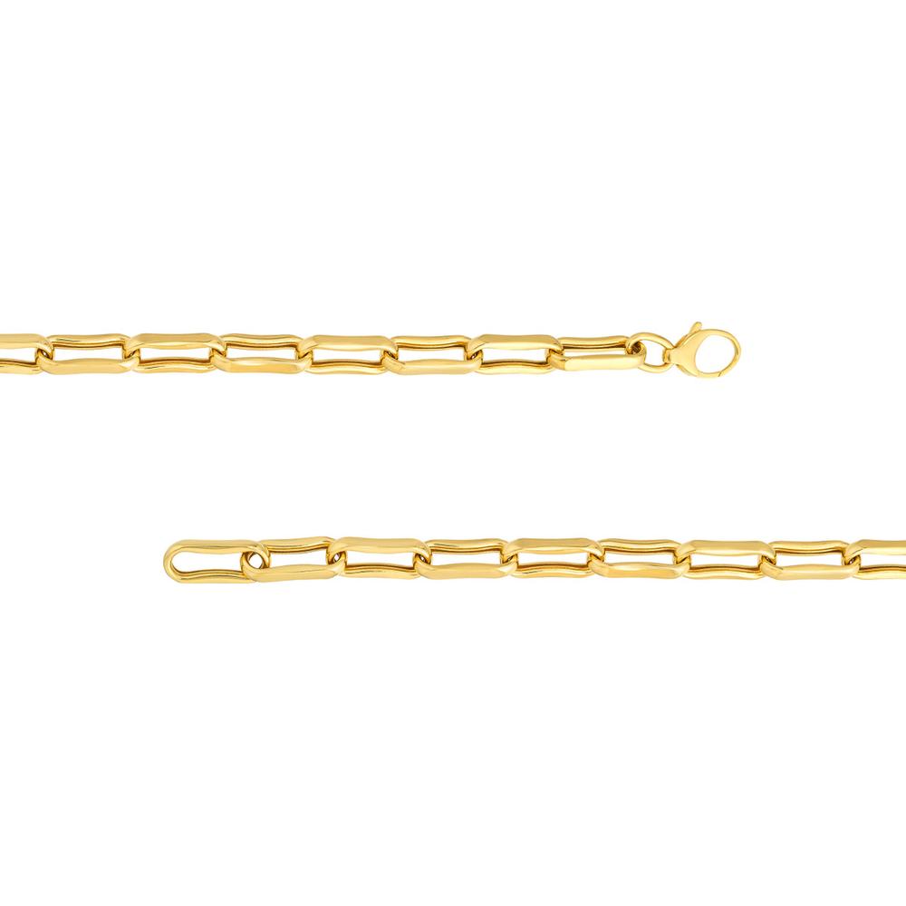 Olas d'Oro - 14K Yellow Gold Chunky Oval Pinched Link Bracelet - 13.74 Grams