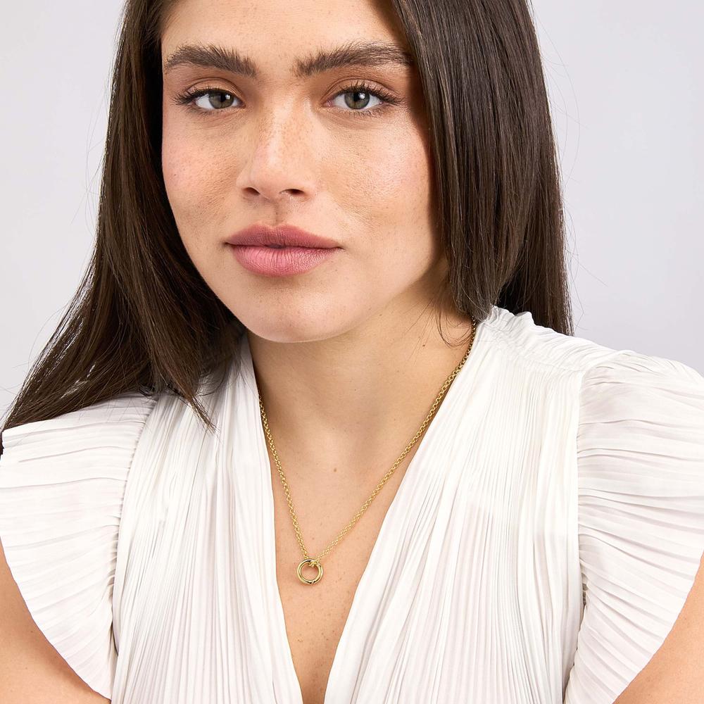 Olas d'Oro - 14K Yellow Gold Circle Snap Lock Clasp - 12.70mm, 1.65g