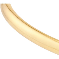 Olas d'Oro - 14K Yellow Gold Classic Dome Bangle with Hinge Closure - 11.66g Average Weight