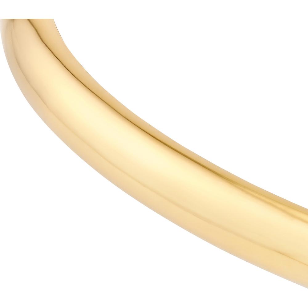 Olas d'Oro - 14K Yellow Gold Classic Dome Bangle with Hinge Closure - 11.66g Average Weight